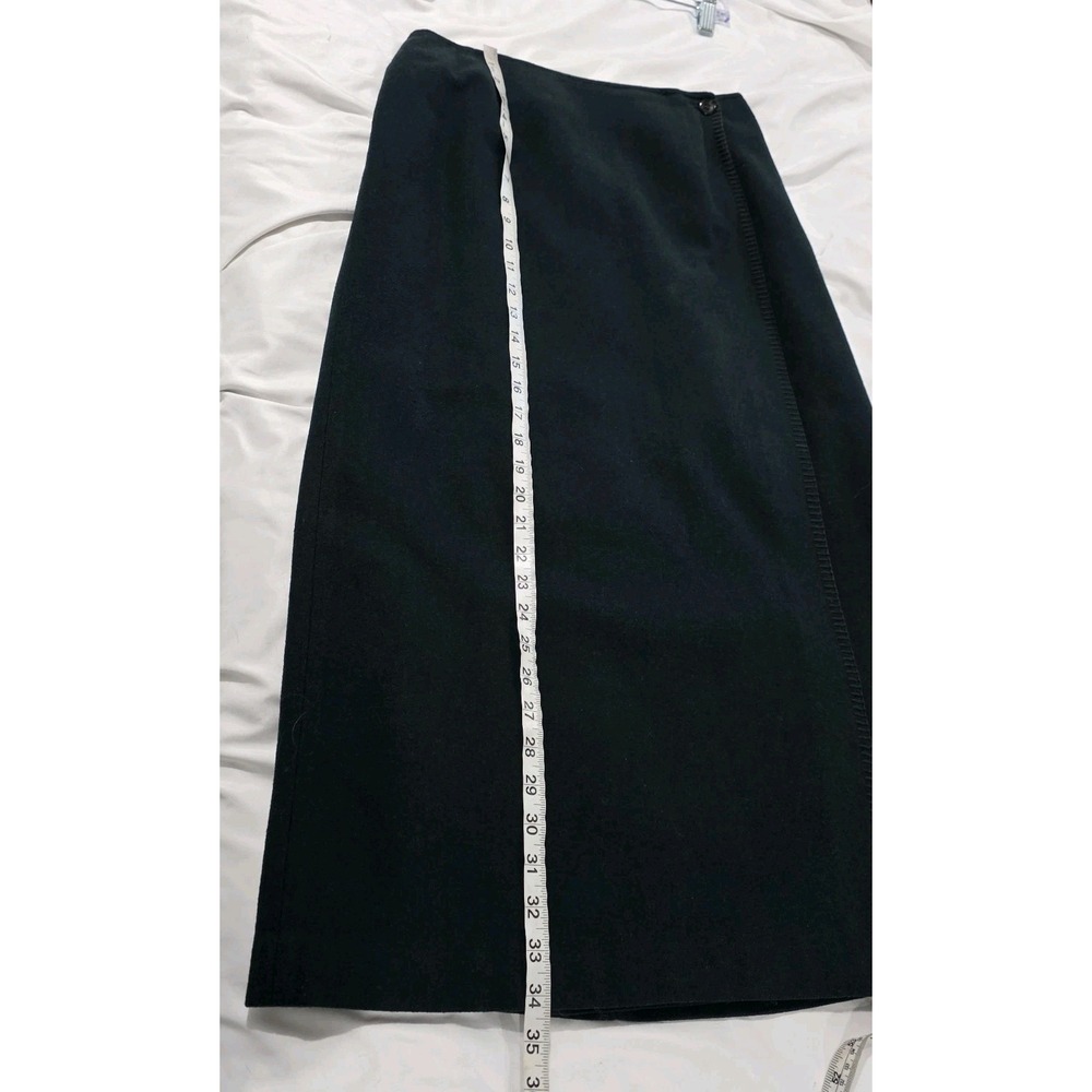 Vintage Talbots Wool Wrap Skirt Size 8 Dark Green Teacher Old Money Academia - Picture 5 of 8